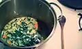 Crème de soupe aux épinards.