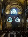 Ancienne nef ; vue depuis la croisée du transept.