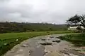 Vue du terrain de cricket du Stade Korman le 14 mars 2015 après le passage du Cyclone Pam