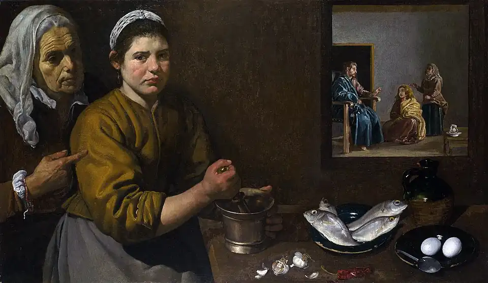 Christ dans la maison de Marthe et Marie, Diego Vélasquez.