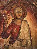 Fresque de style byzantin visible au sanctuaire de la Madonna del Castello.