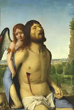 Le Christ mort soutenu par un ange (Antonello da Messina).