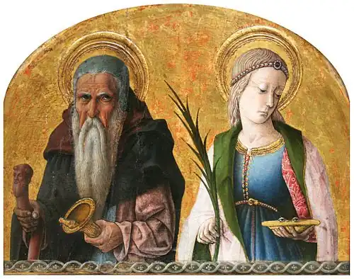 Saint Antoine et Sainte Lucie (vers 1470) de Carlo Crivelli