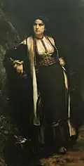Dame monténégrine en habit traditionnel