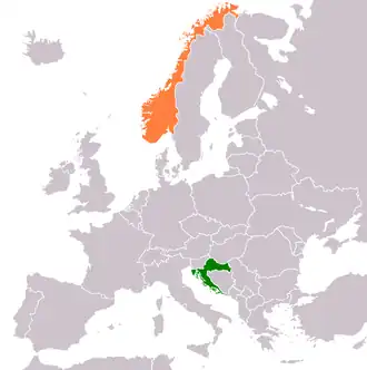 Norvège et Croatie