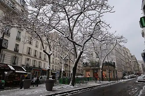 Sous la neige.