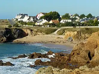 Plage du Sable Menu, sur la côte sauvage du Croisic.