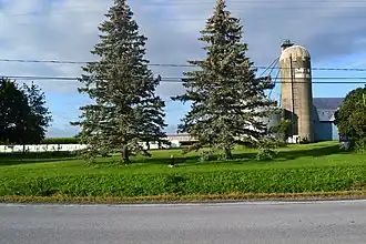 Paysage rural le long de la route 227 à Saint-Alexandre.