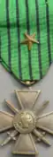Croix de guerre de Vichy avec une étoile de bronze.