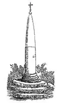 Le dessin de la croix de cimetière, par Georges Bouet, en 1863.