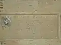 Plaque commémorative de la Huntingdon Grammar School faisant mention du passage de l'illustre étudiant en 1610.