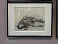 Croquis d'un soldat tué pendant la bataille de l'Ourcq en 1914. Musée Adrien Mentienne.