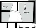 Plan du bâtiment du Cros-des-Serves.