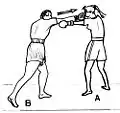Cross-counter lors d’une attaque en jab.