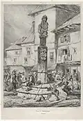 Eugène Isabey : Croix de Chaudesaigues (1831, Metropolitan Museum of Art).