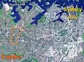 Croydon, vue par satellite.