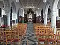 Intérieur de l'église Saint-Martin : nefs et chœur
