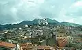 Panorama de Cuglieri, surplombé par la basilique Sainte-Marie-des-Neiges.