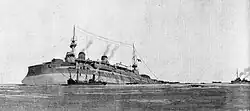 Réparé après la bataille des Dardanelles, le cuirassé est torpillé le 27 décembre 1916 en mer Egée par un U-Boote.
