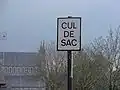 Un panneau d'impasse à Dublin (Irlande).
