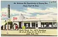 Détaillant Frigidaire et station-service Esso, à Little Rock, Arkansas, période 1930-1945