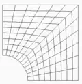 Pavage curvilinéaire (grille dite «&nbsp;structurée&nbsp;»)