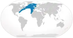 Aire de répartition de la Baleine de Biscaye