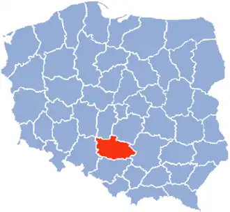 Localisation de Voïvodie de Częstochowa