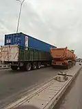 La RNIE 2 entre Cotonou et Abomey-Calavi.