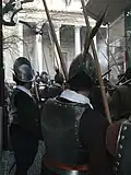 Défense de la rue Otto-Barblan par la section des Piquiers, des Arquebusiers et du mantelet.