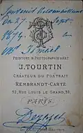 Remerciements de Virgine Déjazet (verso)