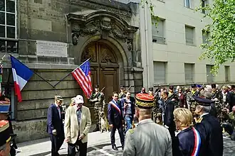 Ici vécut Eisenhower en 1945, célébration du 70e&nbsp;anniversaire de la Libération.