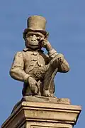 Sculpture du singe capitaliste XIXe&nbsp;siècle