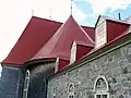 Détail de la toiture en tôle