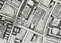 Le plan de Delagrive de 1728 fait apparaître explicitement le vaste domaine de ce qui sera la maison des bains (no&nbsp;12), l'hôtel Taranne et l'hôtel de La Force.