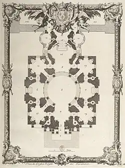 Plan de la chapelle royale des Invalides en 1760.