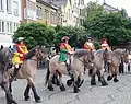 Traits de Rhénanie montés, à Düsseldorf