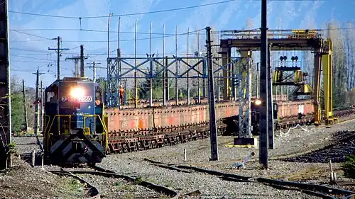Train de marchandises à Los Andes.