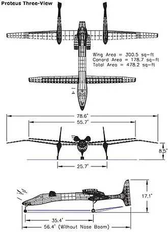 vue en plan de l’avion