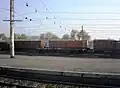 Photo de lignes ferroviaires nord-coréennes électrifiées.