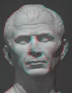 Anaglyphe (3D) du César d'Arles.