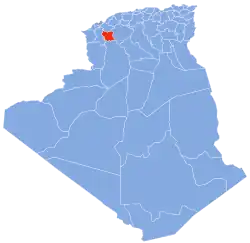 Carte d'Algérie (Wilaya de Saida)