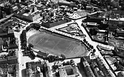 Photographie aérienne du complexe sportif Daelenenga.