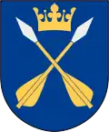 Armoiries de la province suédoise de Dalécarlie, représentant deux flèches surmontées d'une couronne.
