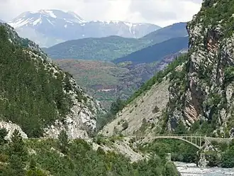 Vallée du Haut-Var près de Daluis - Pont de la D 316 vers la Vignasse.