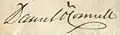 Signature de Daniel O'Connell