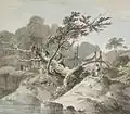 Village near Naya Serai - Bengal (aquarelle, 7 septembre 1788)