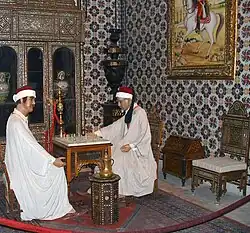Reconstitution de la maison d'un riche arabe de la seconde moitié du XIXe&nbsp;siècle au Musée Dar Cheraït à Tozeur (Tunisie).