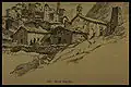 Village de Dartlo&nbsp;(en), gravure allemande de 1901.