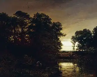 Paysage au marais (1861), huile sur toile, 113 x 132&nbsp;cm, musée national de Varsovie.